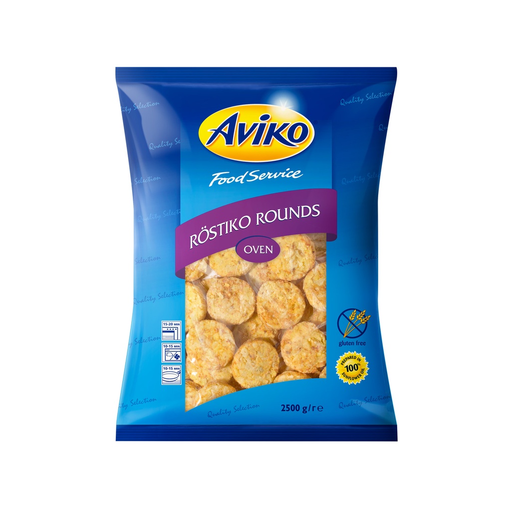 Rostiko Rounds (Four) Aviko 2,5 kg | Noyez Snacks France
